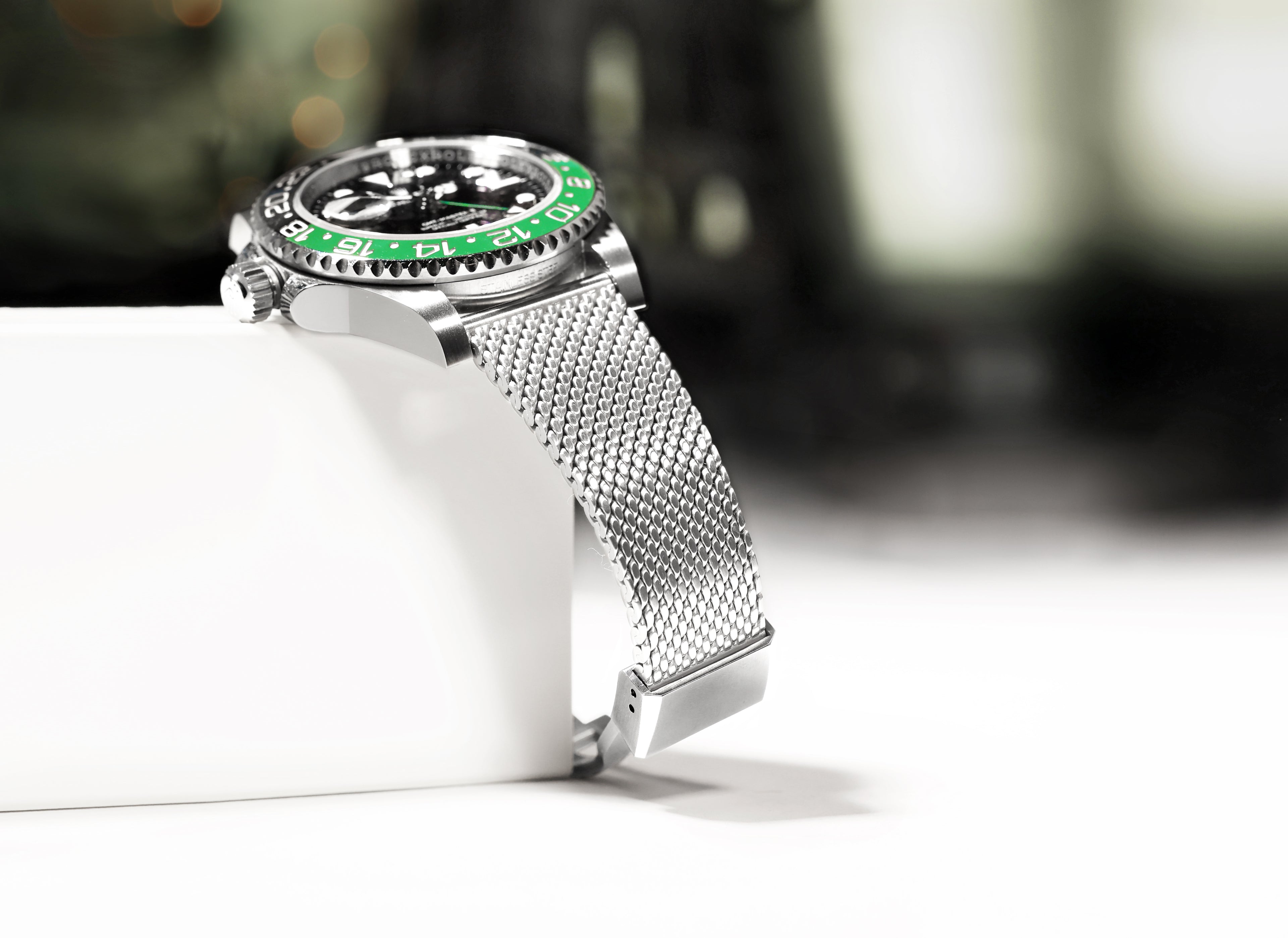 Arroway Milanese mesh bracelet, Tapered German-made OEM quality mesh bracelet - Arroway Modular Bracelets - AMB-001 on Rolex 126720VTNR