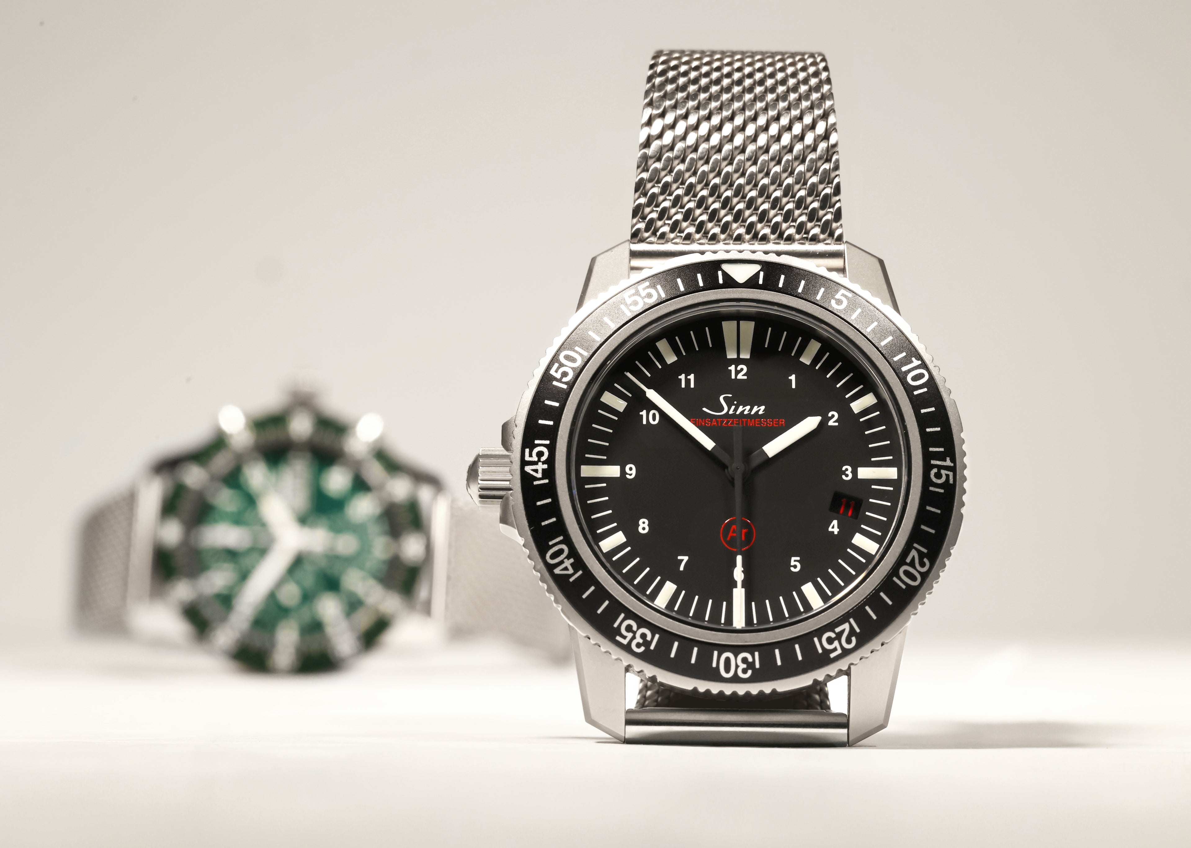 Arroway Milanese mesh bracelet, Tapered German-made OEM quality mesh bracelet - Arroway Modular Bracelets - AMB-001 on Sinn EZM3