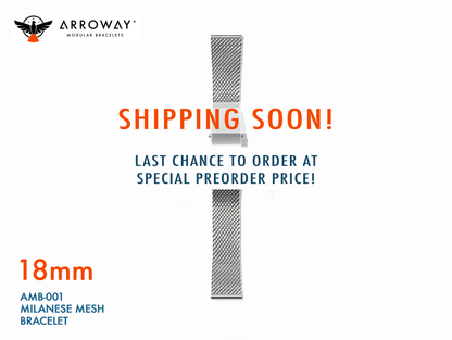 AMB-001 Milanese Mesh Bracelet - 18 x 16 mm (PREORDER)