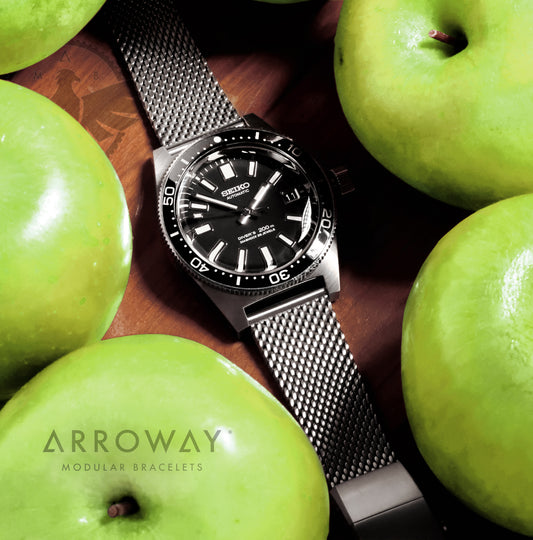 Arroway Milanese Mesh bracelet, 19mm, compatible with Seiko watches, sbdx041, sla043, beams, limited edition 17