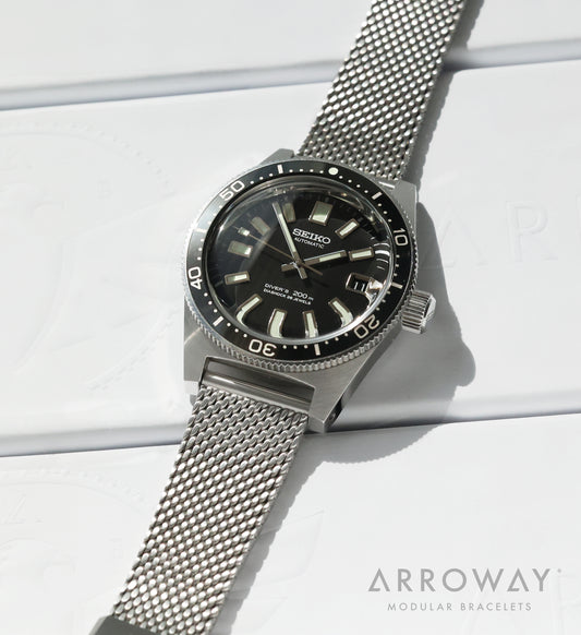Arroway Milanese Mesh bracelet, 19mm, compatible with Seiko watches, sbdx041, sla043, limited edition 25
