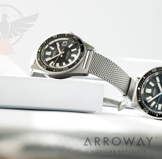 Arroway Milanese Mesh bracelet, 19mm, compatible with Seiko watches, sbdx041, beams, sla043, limited edition 23