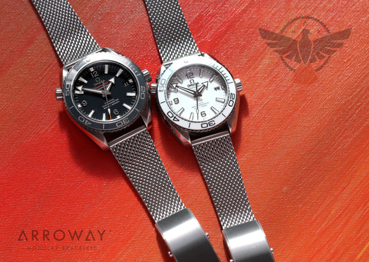 Arroway Milanese Mesh bracelet, 20mm, 19mm, compatible with Omega watches, Planet Ocean, Gen 2, Gen 4. 41