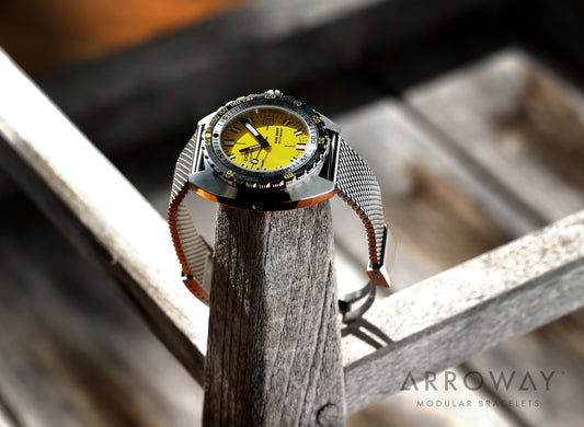 Arroway Milanese Mesh bracelet, 20mm, compatible with Doxa SUB 300T 47