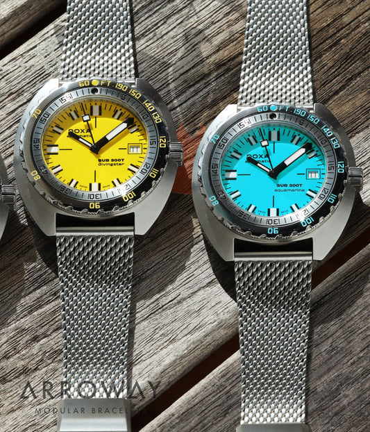 Arroway Milanese Mesh bracelet, 20mm, compatible with Doxa SUB 300T 38