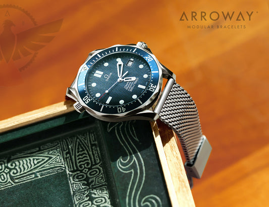 Arroway Milanese Mesh bracelet, 20mm, compatible withOmega watches, Seamaster Professional, SMP300 2531.80 27