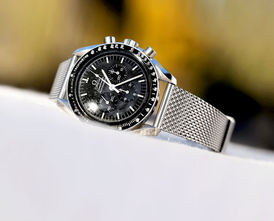 Arroway Milanese Mesh bracelet, 20mm, compatible with Omega watches, Speedmaster 13