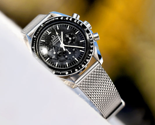 Arroway Milanese Mesh bracelet, 20mm, compatible with Omega watches, Speedmaster 15