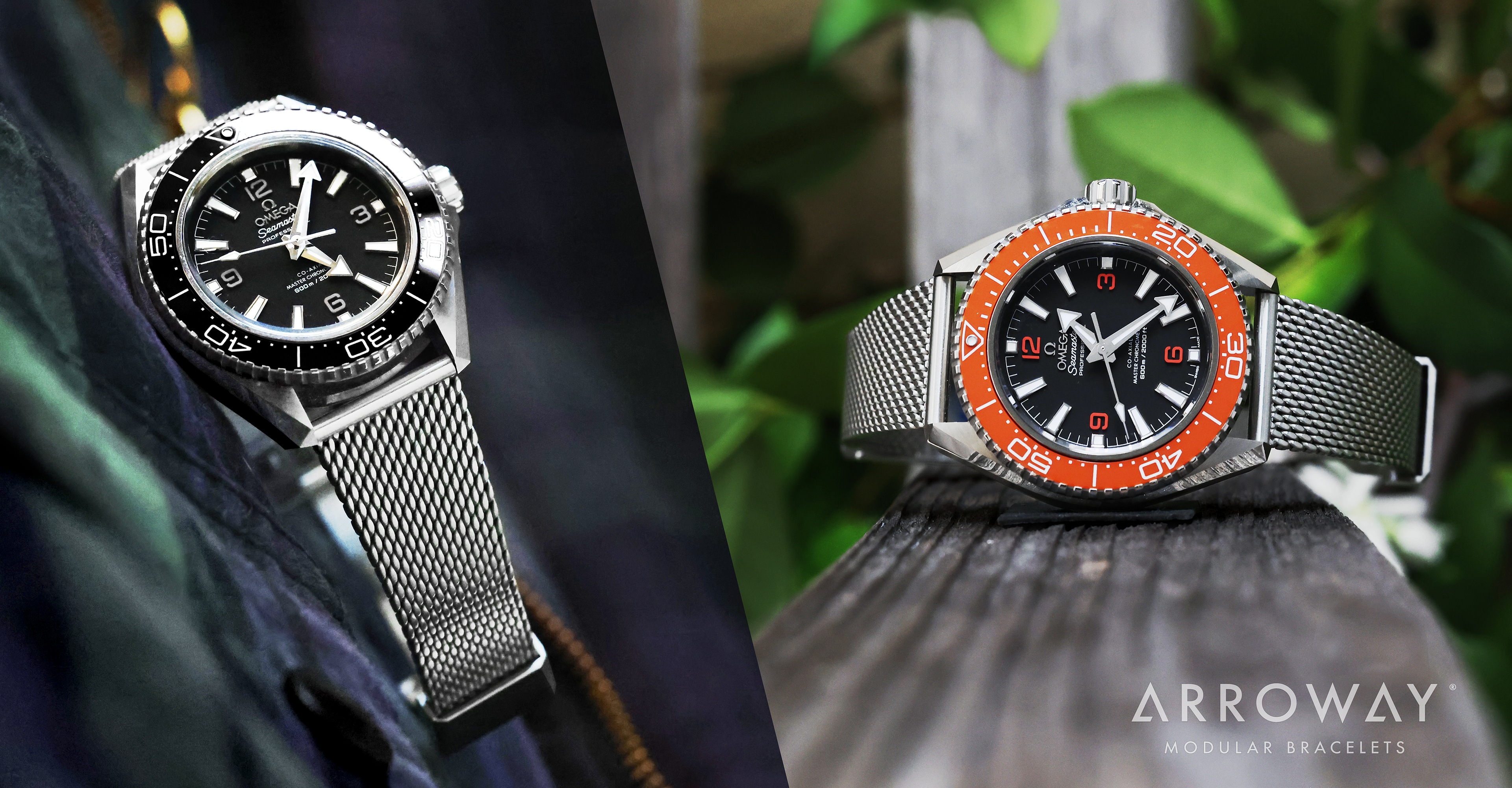 Arroway Milanese Mesh bracelet, 21mm, compatible with Omega watches, Seamaster, SMP, 2025 Planet Ocean