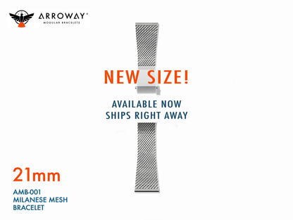 AMB-001 Milanese Mesh Bracelet - 21 x 16 mm