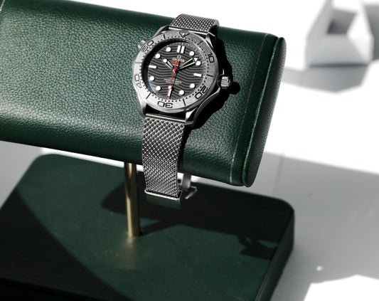 Arroway Milanese mesh bracelet, Tapered German-made OEM quality mesh bracelet on Omega SMP Nekton 2