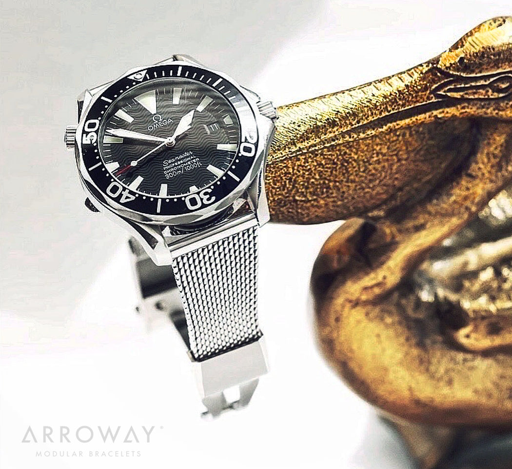 AMB-001 - 20 x 16 mm ミラネーゼメッシュブレスレット - 真の